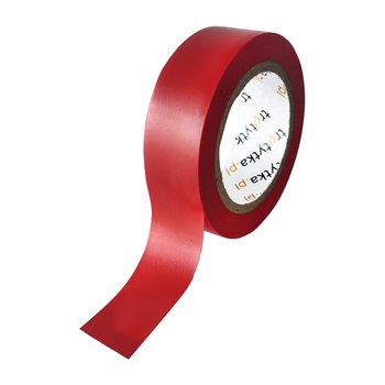 Taśma izolacyjna PVC, 18 mm x 10 m, 1 sztuka, czerwony - Tretytka