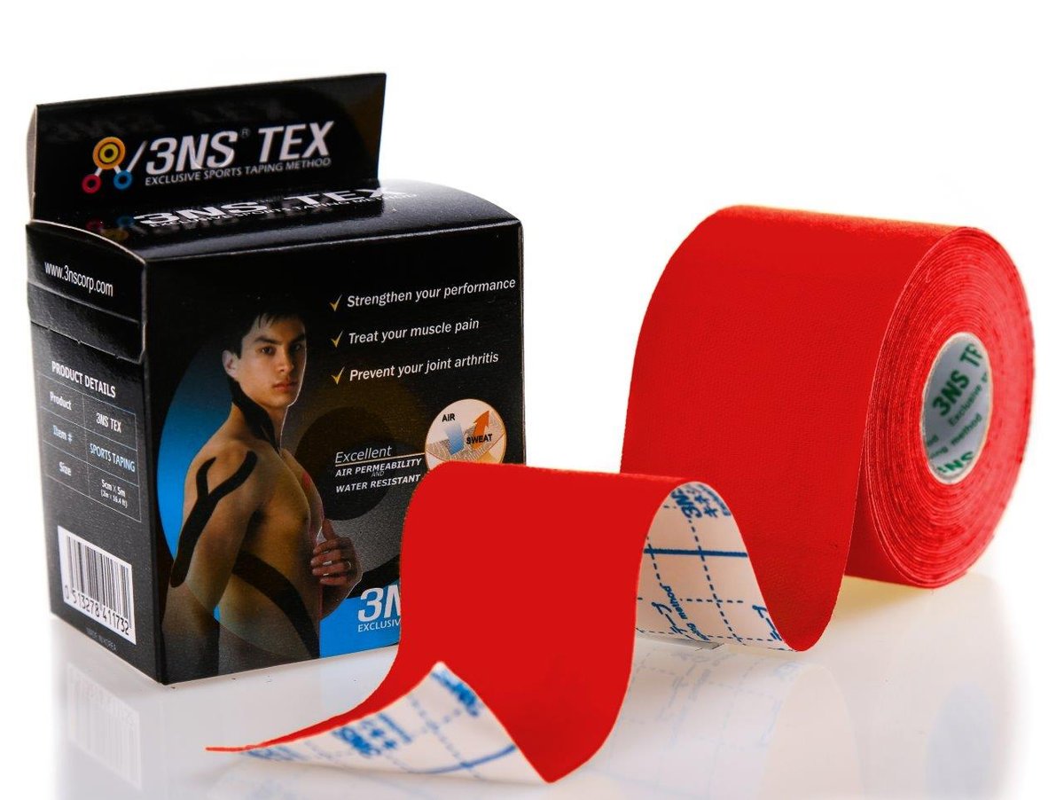 Фото - Бандаж / корсет Taśma kinezjologiczna 3NS TEX Kinesiology tape taping 5 M Czerwony
