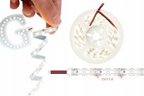 Taśma LED 10m 12V 2835 SMD 8W/m S-Shape 6mm BIAŁA NEUTRALNA Elastyczna