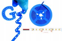 Taśma LED 10m 12V 2835 SMD 8W/m S-Shape 6mm Niebieska Elastyczna