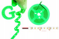 Taśma LED 10m 12V 2835 SMD 8W/m S-Shape 6mm Zielona Elastyczna