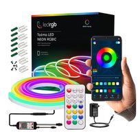 TAŚMA LED 10M NEON 5050 RGBIC BLUETOOTH APLIKACJA PILOT TĘCZA ZESTAW 60LEDM