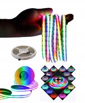 TAŚMA LED 1M COB NEON RGBIC 576 LED/M WS2811 10mm kolorowa tęcza IP20 12V
