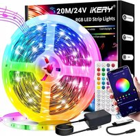 Taśma LED 20M RGB Bluetooth APLIKACJA MOBILNA PILOT MUZYKA ZESTAW