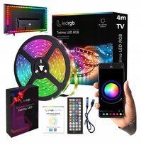 TAŚMA LED 4M RGB USB 5050 do TV Ledy PILOT APLIKACJA ZESTAW PAMIĘC KOLORU