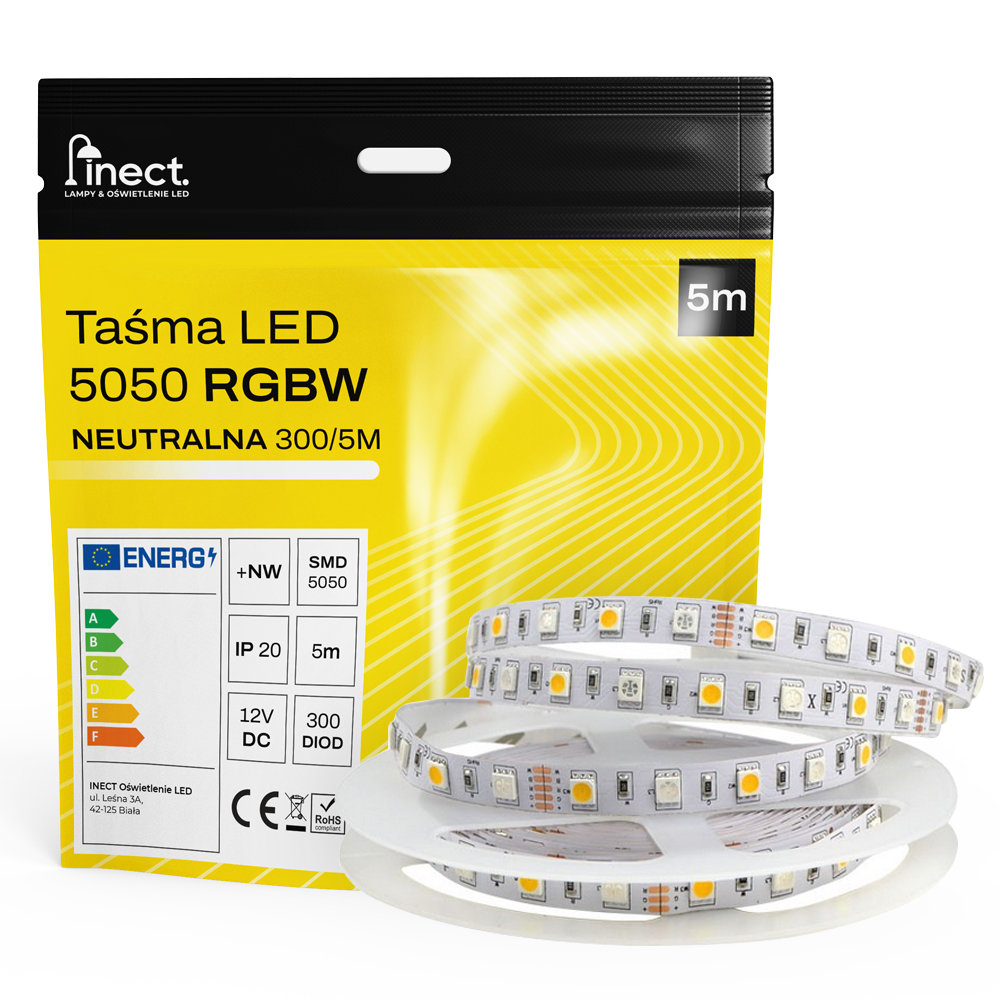 Фото - LED-стрічка Taśma LED 5050 300 LED Ip20 5M - Rgbw + Neutralna