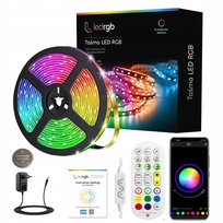 Taśma LED 5M RGB 5050 APLIKACJA PILOT RADIOWY 2.4G MUZYKA ZESTAW BT 150LED