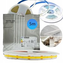 Taśma LED COB 12V 5M rolki NEON pasek linia biała zimna 6000k 900lm/m 9W/m