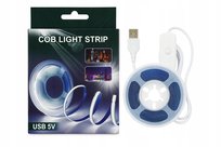 Taśma LED COB 2m USB 5V z włącznikiem ON/OFF Biały Zimny cięcie co 2,5cm