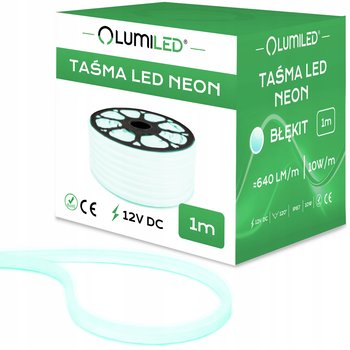 Taśma LED NEON 12V 10W 120LED Błękitna IP67 6x12mm 1m Lumiled - LUMILED