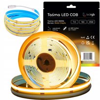 Taśma LED Neon COB 12V 1m 480 diod 3000K BIAŁA CIEPŁA HOMOGENICZNA 8MM IP20