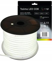 Taśma LED Neon COB 220V 230V 100m 6000K BIAŁA ZIMNA WODOODPORNA IP67 10mm