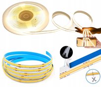Taśma LED Neon COB 24V 1m 320 diod 4000K BIAŁA NEUTRALNA HOMOGENICZNA 8MM
