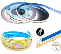 Taśma LED Neon COB 24V 1m 320 diod 6000K BIAŁA ZIMNA HOMOGENICZNA 8MM