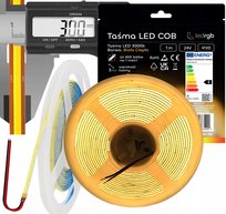 Taśma LED Neon COB 24V 1m 400 diod 3000K BIAŁA CIEPŁA ULTRA CIENKA 3MM