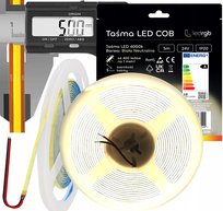 Taśma LED Neon COB 24V 5m 400 diod 4000K BIAŁA NEUTRALNA CIENKA 5MM JASNA