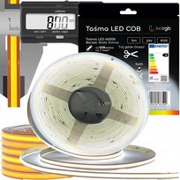 Taśma LED Neon COB 24V 5m 528 6000K BIAŁA ZIMNA FREE CUT DOWOLNE CIĘCIE 8mm
