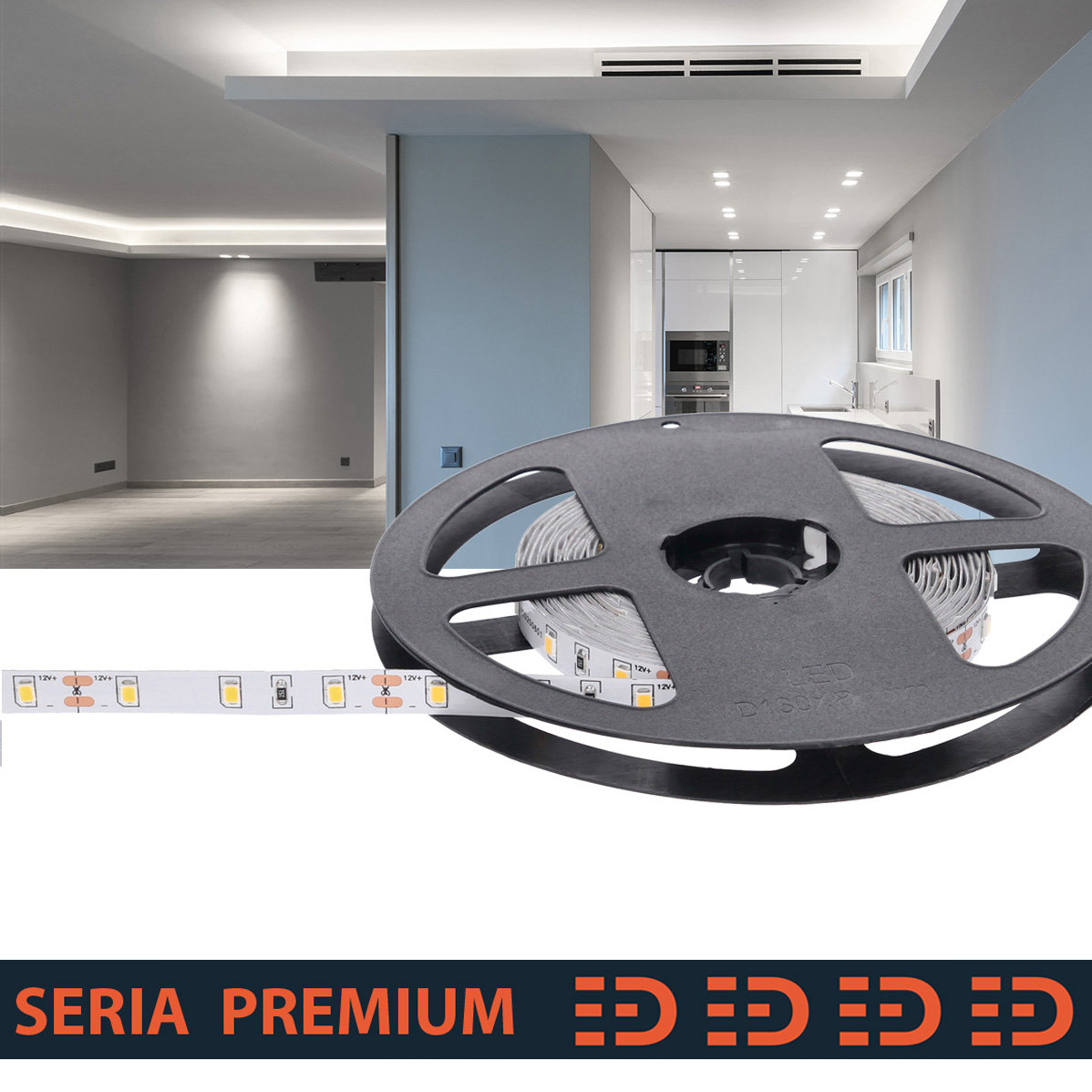 Фото - LED-стрічка Taśma LED Premium 12V 60led 9000-10000K 500lm SMD2835 z 3letnią gwarancją