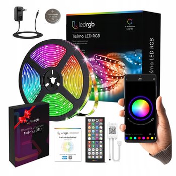 TAŚMA LED RGB 10M LEDY 230V 12V PILOT MOCNA ZESTAW APLIKACJA BLUETOOTH - inna (Inny)