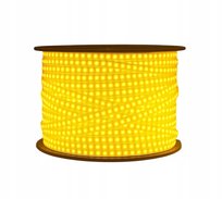 Taśma Led Żółta 2835 230v 10w Cięta Co 10cm Wodoodporna Bez Zasilacza ZŁOTA