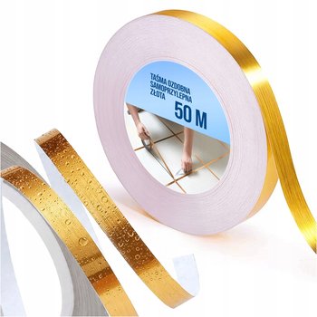 TAŚMA LISTWA OZDOBNA SAMOPRZYLEPNA DEKORACYJNA ZŁOTA DEKOR 0,5 CM X 50 M - DomoweHity24