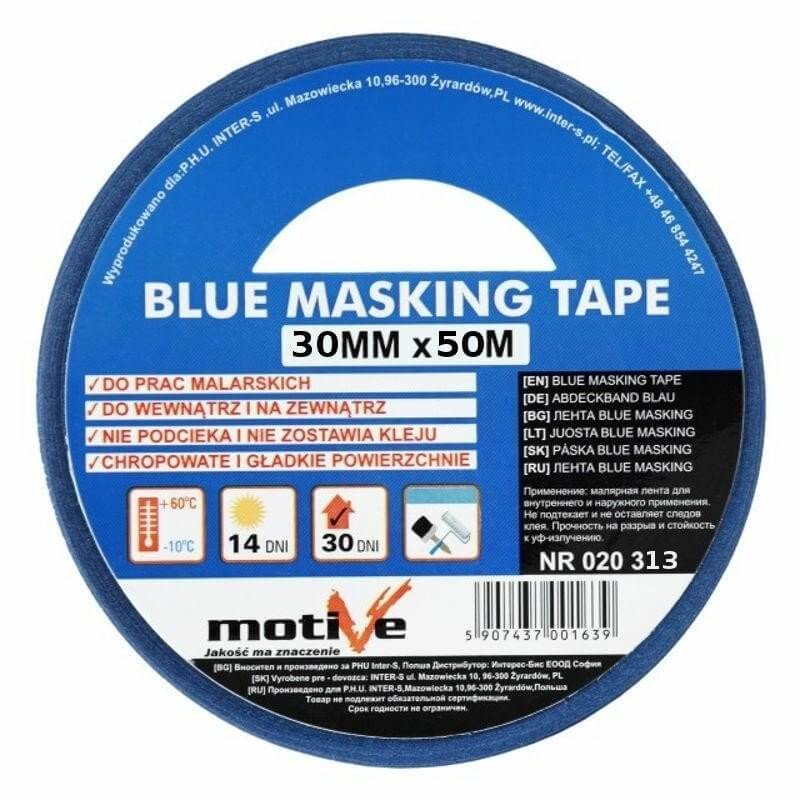 Taśma Malarska Blue Masking Tape 50m x 38mm 020 314 Motive Inna marka
