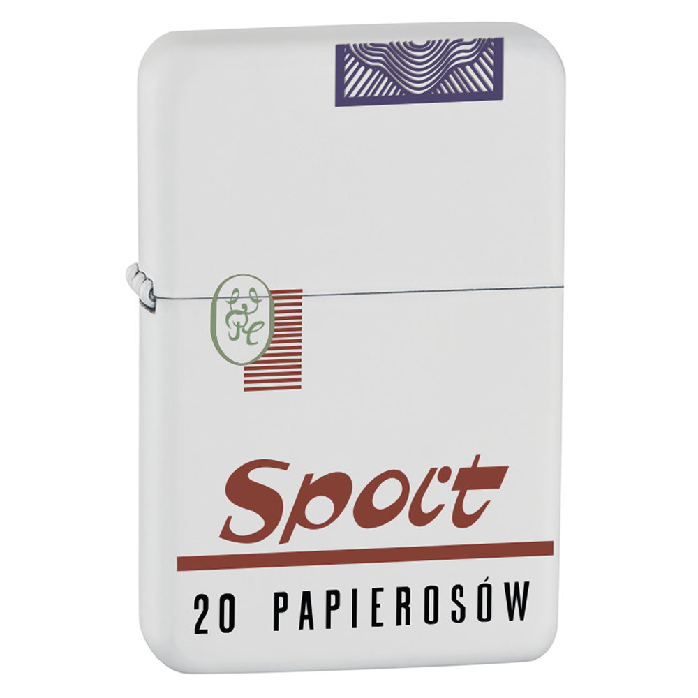 Tasman, zapalniczka benzynowa, Nostalgia PRL Papierosy Sport