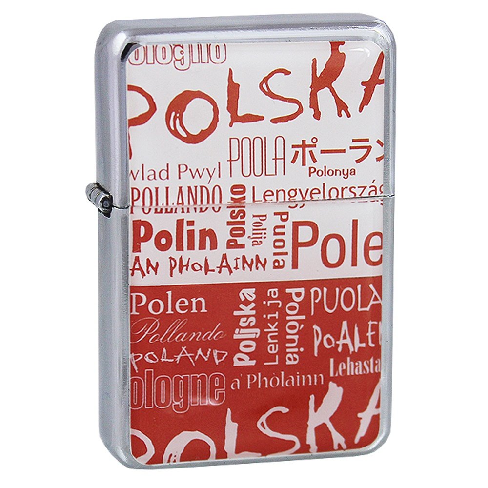 Tasman, zapalniczka benzynowa, Polska napisy