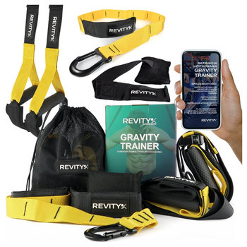 TAŚMY DO ĆWICZEŃ GRAVITY TRAINER PODWIESZANE PASY TRENINGOWE Z AKCESORIAMI - REVITY
