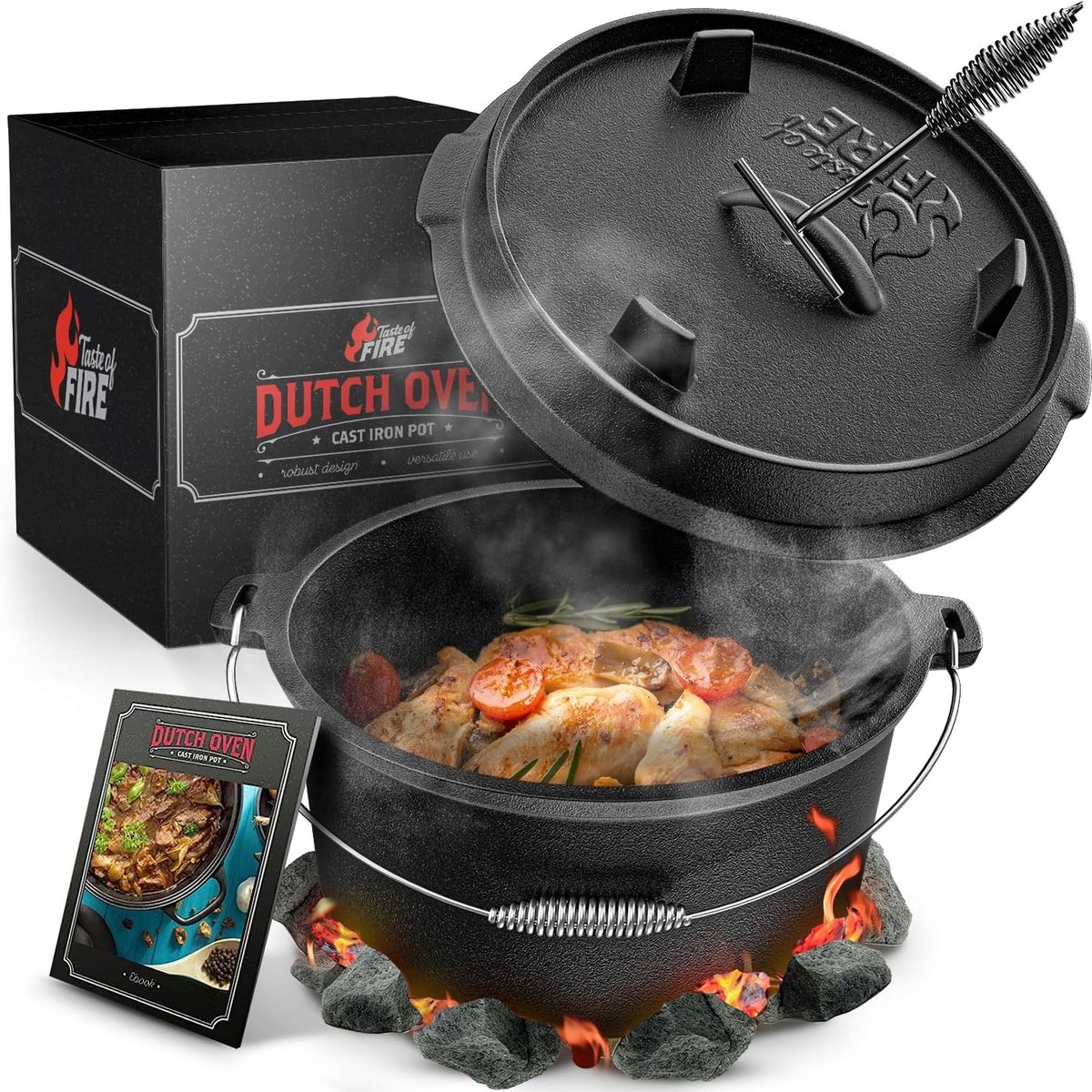 inna (Inny) Inna (Inny) Taste Of Fire Kociołek+Patelnia Żeliwne Dutch Oven 7,4L