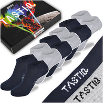 TASTIQ PREMIUM Skarpetki Stopki Męskie MIX NAVY Bawełna 6 Par Rozmiar 35/38 TastiQ