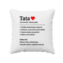 Tata - definicja słownikowa - poduszka na prezent dla taty na Dzień Ojca