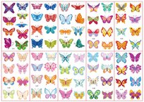 Tatuaż zmywalny tymczasowy zestaw 10 sztuk dla dzieci urodziny Motyle