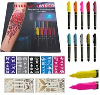 Tatuaze Dla Dzieci Tatuaze Zmywalne Dla Dzieci Szablony + 10x Flamastry BestHurt