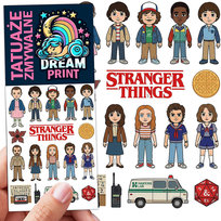 TATUAŻE DLA DZIECI ZMYWALNE TYMCZASOWE STRANGER THINGS WZORY JAKOŚĆ