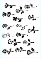 Tatuaże tymczasowe białe i czarne róże