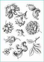 Tatuaże tymczasowe, zmywalne, kwiatowy ornament, format A4