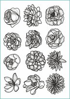 Tatuaże tymczasowe, zmywalne, kwiaty, format arkusz A4