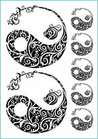 Tatuaże Tymczasowe Zmywalne, Znak Yin Yang, Arkusz A4