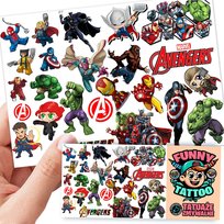 TATUAŻE ZMYWALNE DLA DZIECI AVENGERS WZORY ORYGINALNE Inny producent