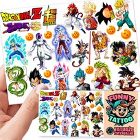 TATUAŻE ZMYWALNE DLA DZIECI DRAGON BALL WZORY ORYGINALNE Inna marka