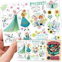 TATUAŻE ZMYWALNE DLA DZIECI FROZEN KRAINA LODU WZORY ORYGINALNE