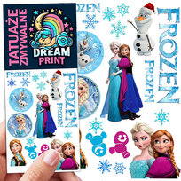 TATUAŻE ZMYWALNE DLA DZIECI FROZEN KRAINA LODU WZORY ORYGINALNE