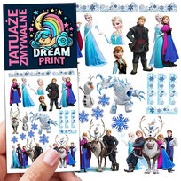TATUAŻE ZMYWALNE DLA DZIECI FROZEN KRAINA LODU WZORY ORYGINALNE