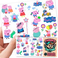 TATUAŻE ZMYWALNE DLA DZIECI PEPPA PIG WZORY ORYGINALNE