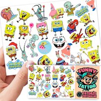 TATUAŻE ZMYWALNE DLA DZIECI SPONGEBOB WZORY ORYGINALNE Inny producent