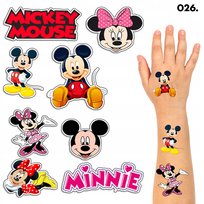 TATUAŻE ZMYWALNE DLA DZIECI TYMCZASOWE MICKEY MINNIE - 8 EL. / 150 WZORÓW