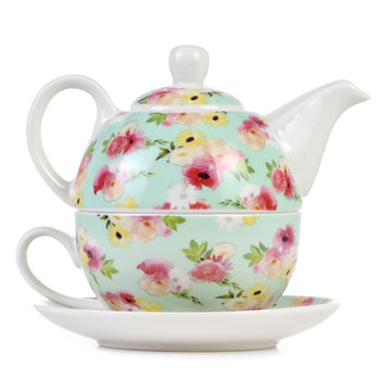 Tea For One, Dzień Babci i Dziadka, Komplet, Kwiaty, 17x15 cm - Topsun