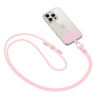 Tech-Protect C5S Rope Crossbody Strap Smycz Smyczka Pasek Na Szyję Ramię Do Telefonu Montowane Pod Etui Pokrowiec Case - Baby Pink Inna marka
