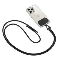 Tech-Protect C5S Rope Crossbody Strap Smycz Smyczka Pasek Na Szyję Ramię Do Telefonu Montowane Pod Etui Pokrowiec Case - Black Inna marka
